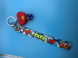 BT21 Lanyard with 3D silicone keychain